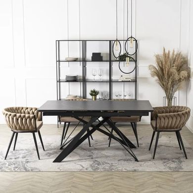 Стол раскладной MEBEL ELITE MAXIME 160(240)х91 см Черный мрамор фотография