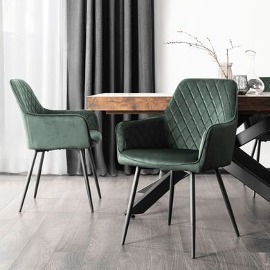 Стілець оксамитовий MEBEL ELITE BRESSO Velvet Зелений фотографія