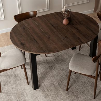 Стіл розкладний круглий MEBEL ELITE HARRY 102(142)х102 см Горіх фотографія