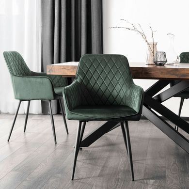 Стілець оксамитовий MEBEL ELITE BRESSO Velvet Зелений фотографія