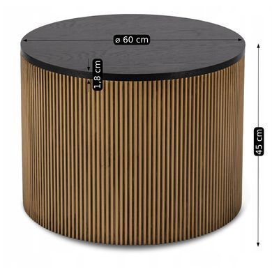 Журнальный столик MIRACLE MEBEL ELITE 60x60 Черный фотография