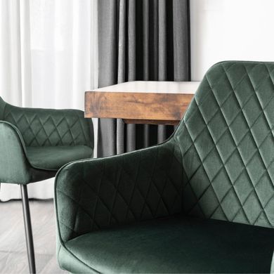 Стілець оксамитовий MEBEL ELITE BRESSO Velvet Зелений фотографія