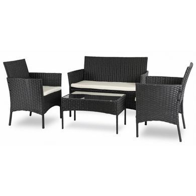 Комплект садових меблів MEBEL ELITE MISSISIPI Чорний