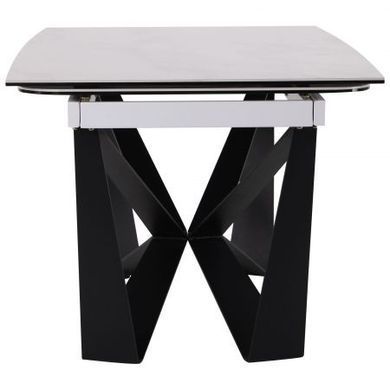 Стіл розкладний Vincent black AMF 160(240)X90 сeramics Tatuario bianco фотографія