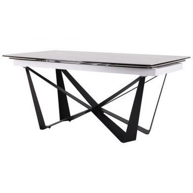 Стіл розкладний Vincent black AMF 160(240)X90 сeramics Tatuario bianco фотографія