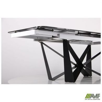 Стіл розкладний Vincent black AMF 160(240)X90 сeramics Tatuario bianco фотографія
