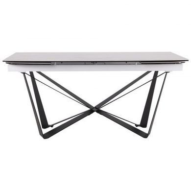 Стіл розкладний Vincent black AMF 160(240)X90 сeramics Tatuario bianco фотографія