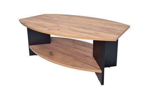 Журнальний столик T5 CD Intarsio 100x60 Дуб Крафт Золотий/Чорний фотографія