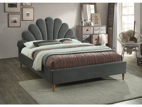 Кровать SANTANA Velvet Signal 160x200 Серый фотография