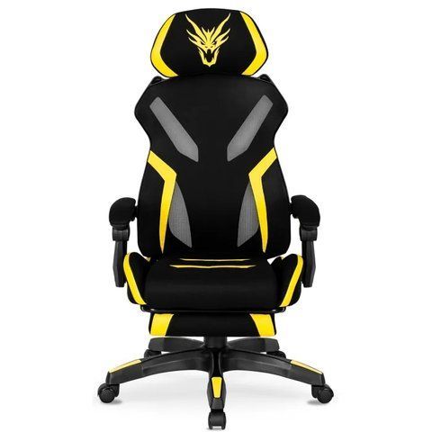 Стул офисный поворотный MEBEL ELITE MAXIMO черный / желтый фотография
