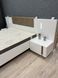 Тумбы прикроватные с подсветкой Perfect Home Арко / Arco с 4 ящиками 2S/60 Белый глянец/дуб грандсон