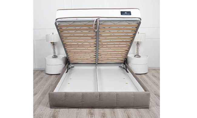 Кровать ТЕАНА&nbsp;Velvet Prestol 160x200 Беж фотография