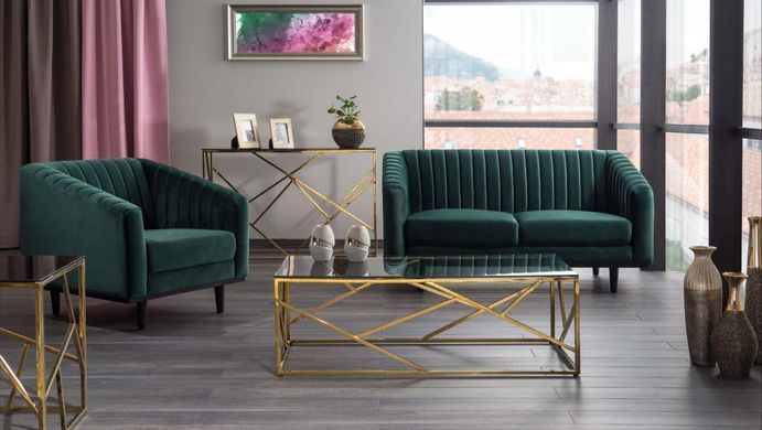 Софа ASPREY Velvet 2 Signal Зелений ** фотографія