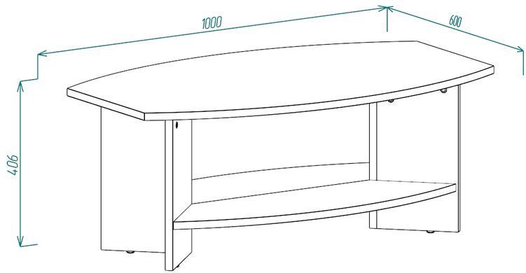 Журнальный столик T5 CD Intarsio 100x60 Дуб Крафт Золотой/Черный фотография