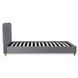 Кровать бархатная MEBEL ELITE DENNIS Velvet 90x200 Темно Серый
