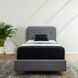 Кровать бархатная MEBEL ELITE DENNIS Velvet 90x200 Темно Серый