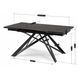 Стол раскладной MEBEL ELITE MAXIME 160(240)х91 см Черный мрамор
