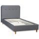 Кровать бархатная MEBEL ELITE DENNIS Velvet 90x200 Темно Серый