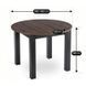 Стіл розкладний круглий MEBEL ELITE HARRY 102(142)х102 см Горіх