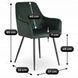 Стілець оксамитовий MEBEL ELITE BRESSO Velvet Зелений