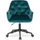 Стілець офісний поворотний оксамитовий MEBEL ELITE MILAN 2 Velvet Бірюзовий / Чорний
