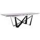 Стіл розкладний Vincent black AMF 160(240)X90 сeramics Tatuario bianco