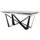 Стіл розкладний Vincent black AMF 160(240)X90 сeramics Tatuario bianco
