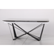 Стіл розкладний Vincent black AMF 160(240)X90 сeramics Tatuario bianco