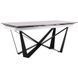 Стіл розкладний Vincent black AMF 160(240)X90 сeramics Tatuario bianco