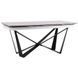 Стіл розкладний Vincent black AMF 160(240)X90 сeramics Tatuario bianco