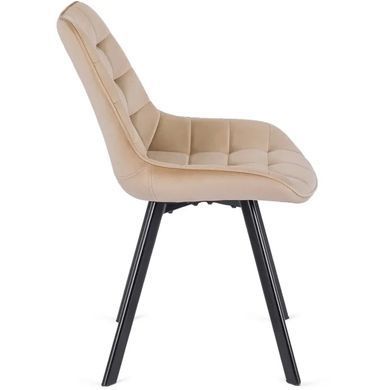 Стул бархатный MEBEL ELITE RICK Velvet, Бежевый фотография
