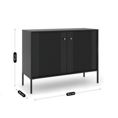 Комод MEBEL ELITE SOFT 104 Чорний фотографія