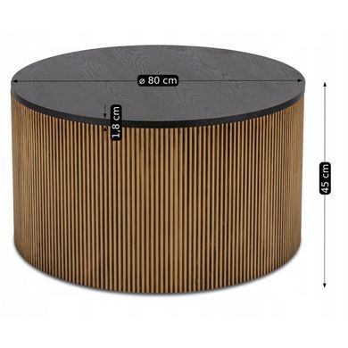 Журнальный столик MIRACLE MAX MEBEL ELITE 80x80 Черный фотография