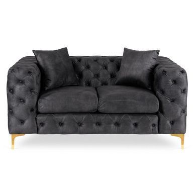 Диван MEBEL ELITE SORRENTO 2S Черный фотография