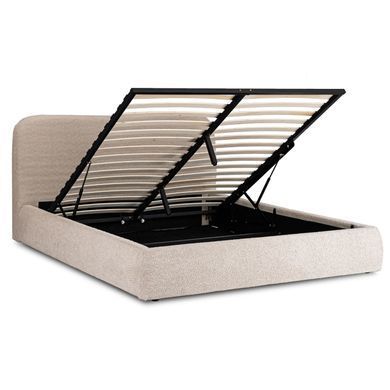 Ліжко двоспальне MEBEL ELITE BRISTOL 160x200 см Беж фотографія