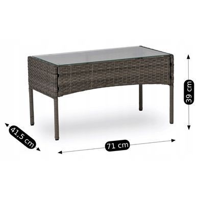Комплект садових меблів MEBEL ELITE MISSISIPI Сірий