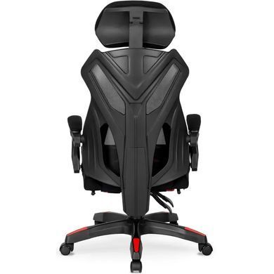 Стілець офісний поворотний MEBEL ELITE MAXIMO Чорний / червоний фотографія