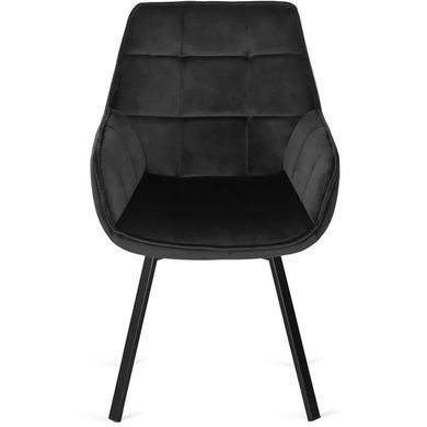 Стул поворотный бархатный MEBEL ELITE LUNA Velvet Черный фотография