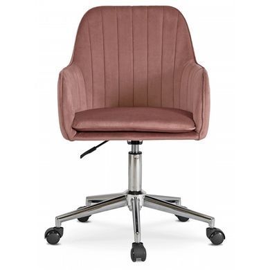 Стілець офісний поворотний оксамитовий MEBEL ELITE TOM Velvet Рожевий фотографія