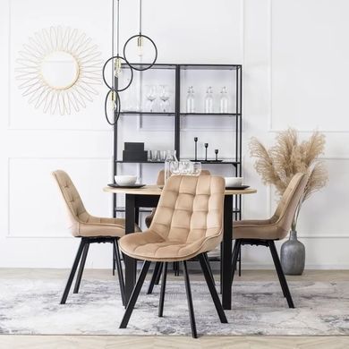 Стул бархатный MEBEL ELITE RICK Velvet, Бежевый фотография