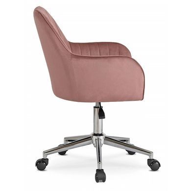 Стілець офісний поворотний оксамитовий MEBEL ELITE TOM Velvet Рожевий фотографія