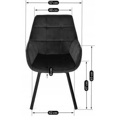 Стул поворотный бархатный MEBEL ELITE LUNA Velvet Черный фотография