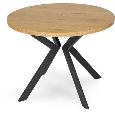 Стол раскладной круглый MEBEL ELITE LUKAS 100(250)х100 см Золотой дуб фотография