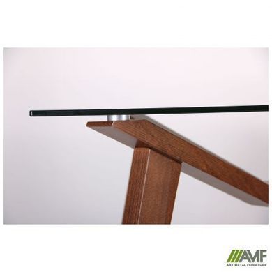 Стіл обідній Мертон AMF 150X90 Світлий Горіх /Скло Прозоре фотографія