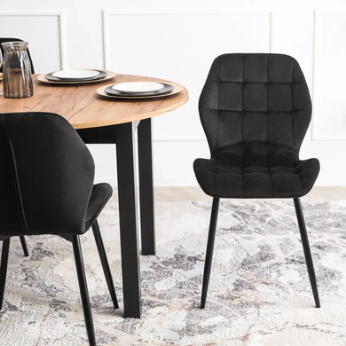 Стул бархатный MEBEL ELITE LUCKY Velvet, Черный фотография
