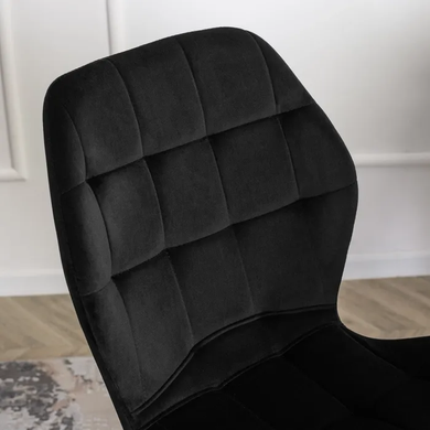 Стул бархатный MEBEL ELITE LUCKY Velvet, Черный фотография