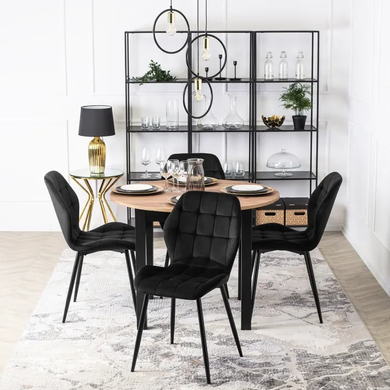Стул бархатный MEBEL ELITE LUCKY Velvet, Черный фотография
