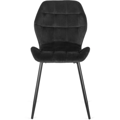 Стул бархатный MEBEL ELITE LUCKY Velvet, Черный фотография