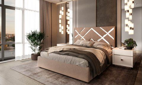 Кровать МЕДЖИК Prestol 160x200 Капучино фотография
