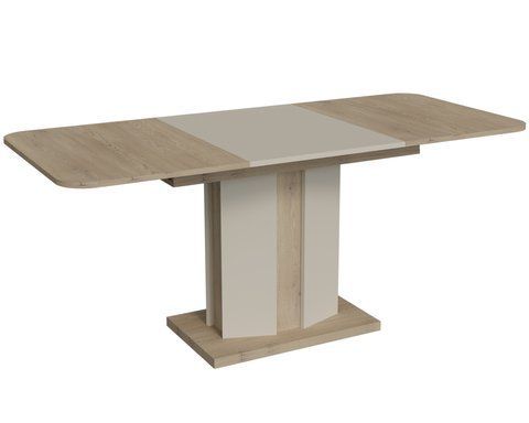 Стол раскладной CRYSTAL D/S Intarsio 120(180)x80 стоун бейж/шелковый камень фотография